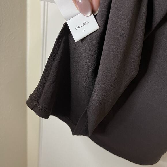 EILEEN FISHER mauve brown silk scoop neck shell tank tunic Small - Picture 4 of 4